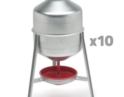 Lot de 10 Abreuvoirs poules et volailles