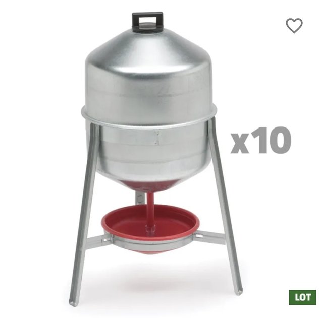 Lot de 10 Abreuvoirs poules et volailles