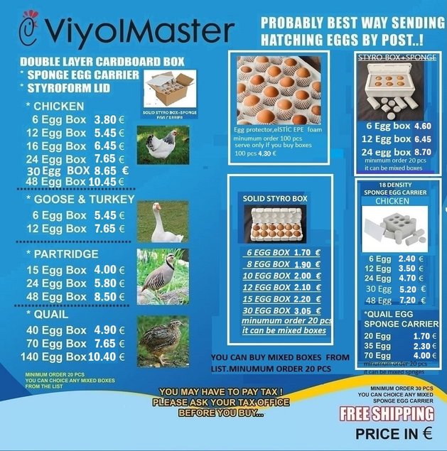 Ovopack poules 100% polystyrène (min 30 unités, mix de tailles possibles)