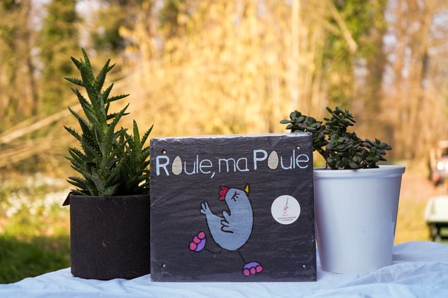 Ardoise Roule ma Poule